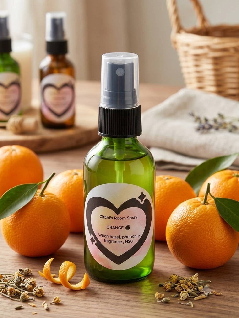 's Orange Room Spray - Green Bottle